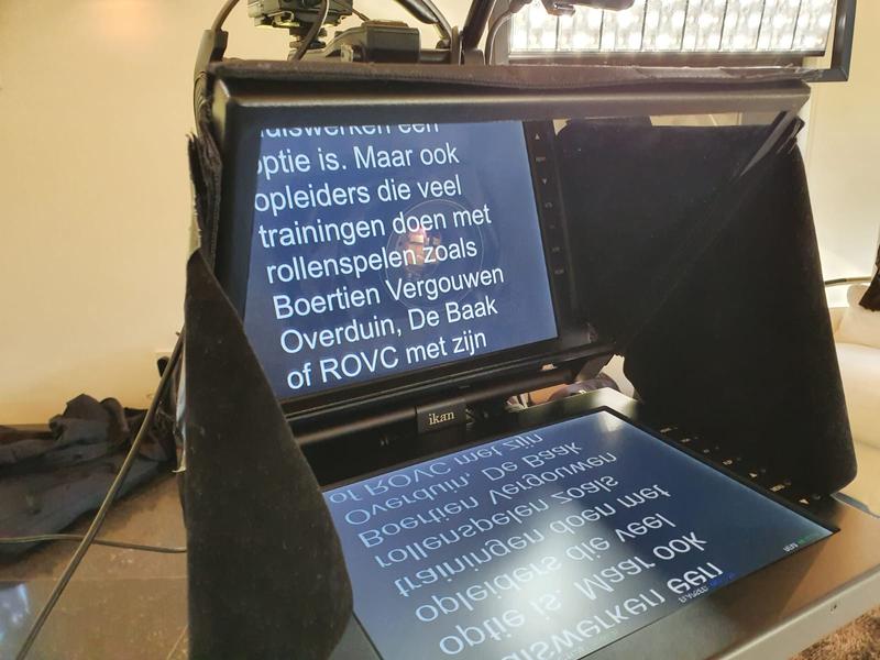 Videoboodschap opnemen met autocue Videoboodschap betekenis