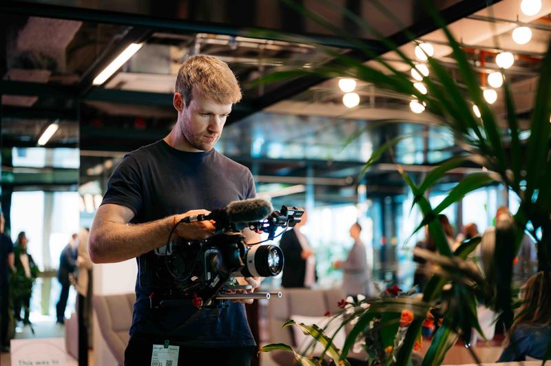 Our videographer at work