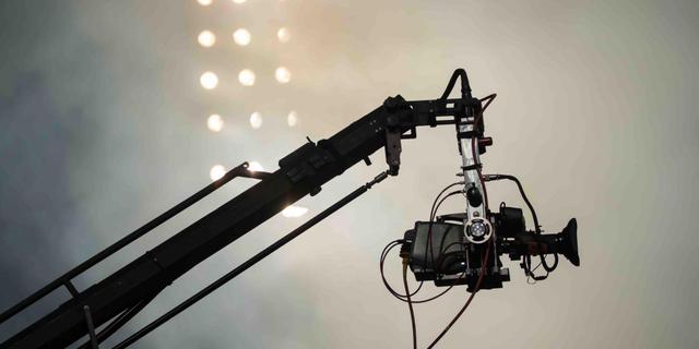 Crane Camera bevestigd aan crane