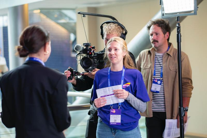 Interview opnames met videograaf Event interviews