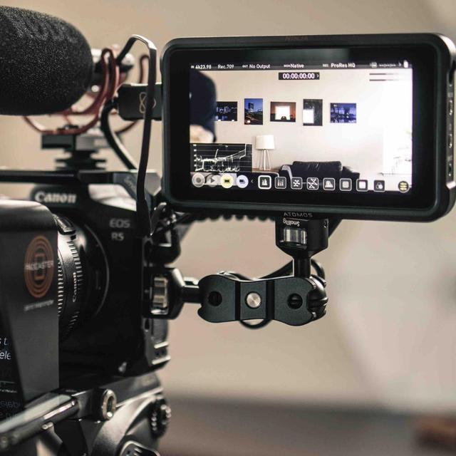 Autocue teleprompter Filmen met een autocue