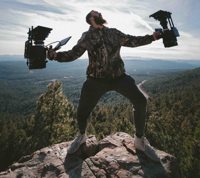 Vrolijke cameraman