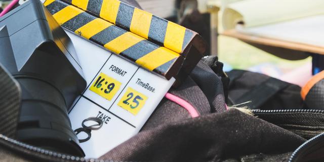 Viewfinder met clapper board