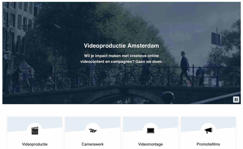 Voorbeeld van video header Website visuals Pro Motion Film